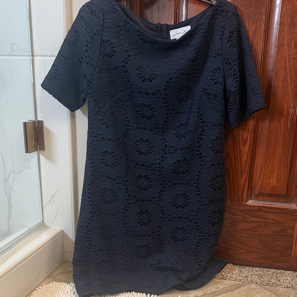Jessica H elegant Navy Lace Dress